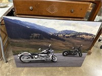 LARGE MOTORCYCLE THEME WALL DECOR