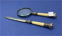 Magnifying Glass and Letter Opener , Ornate