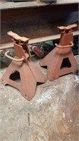 Two large heavy duty Jack stands