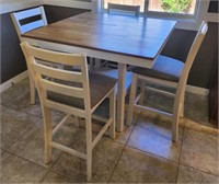 Nice Bistro Height Dining Table w/ 4 Chairs