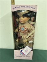 J. MLSA Collection Porcelain Native American Doll