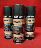 Dupli-Color Rust Fix Black Aerosol Paint 3pc lot