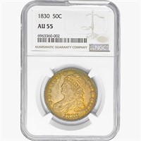 1830 Capped Bust Half Dollar NGC AU55