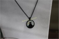 BLACK CAT PENDANT AND CHAIN - DISPLAY NOT INCLUDED