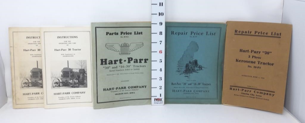 Hart-Parr 30 Tractor Operating Manuals  & Price