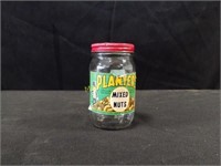 small Planters mixed nuts jar w/ label