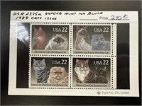 2375Z STAMP BLOCK MINT NH 1988 CATS ISSUE
