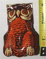 1940's US Metal Toy Co Tin Litho Halloween Owl