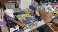 Lot with records, cameras and more