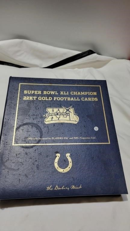 22k gold Indianapolis colts superbowl cards 47