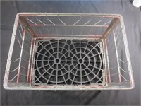 *Vintage Morning Glory Metal Wire Milk Crate w/