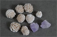 Desert Rose & Amethyst Point Specimens