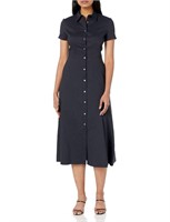 6, Theory Women's Short-Sleeved Button Down Midi