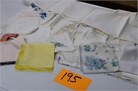Ladies handkerchiefs & two pillowcases