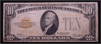 1928 10 DOLLAR GOLD CERTIFICATE  VF