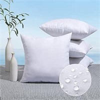 MIULEE Pack of 4 Pillow Inserts Outdoor Waterproof