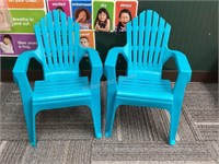 Two Kids Plastic Adirondack Chairs