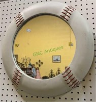 Baseball-themed framed wall mirror - 17 inch