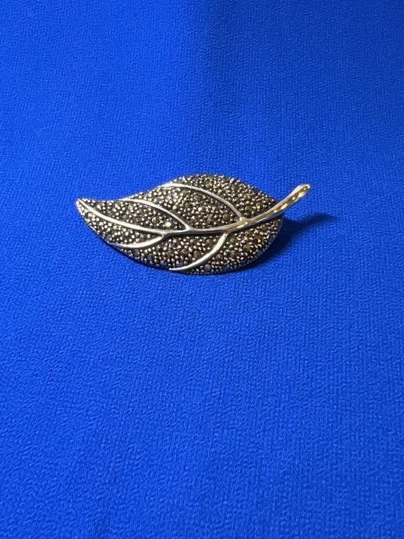Silver and Marcasite Pin