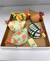 Ceramic Chicken Figurines Home Decor Lot