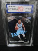 Desmond Bane signed slabbed basketball card COA