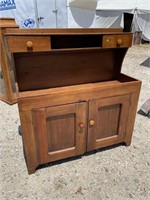 19TH CENTURY MIXED WOOD DRY SINK