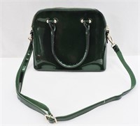 New Green Patent Purse / Handbag With Strap