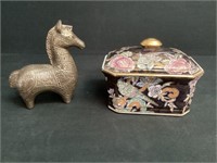 Frederick Cooper Hand Painted Box & Ceramic Horse