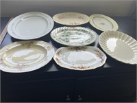 Seven Antique Serving Platters