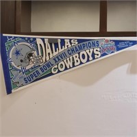 Dallas Cowboys Super Bowl XXVII Champs Pennant