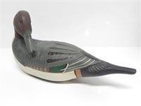 HANDCARVED WOOD DUCK DECOY SGND GARY COOPER