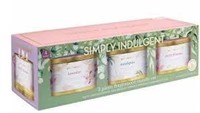 SIMPLY INDULGENT CANDLES 3 PACK