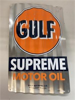 Gulf Oil Metal Sign by HangTime