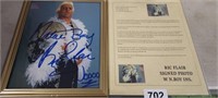 RIC FLAIR SIGNED PHOTO WITH COA