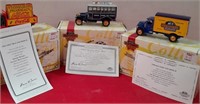 328 - LOT OF 3 DIE-CAST CARS W/ COA & BOX