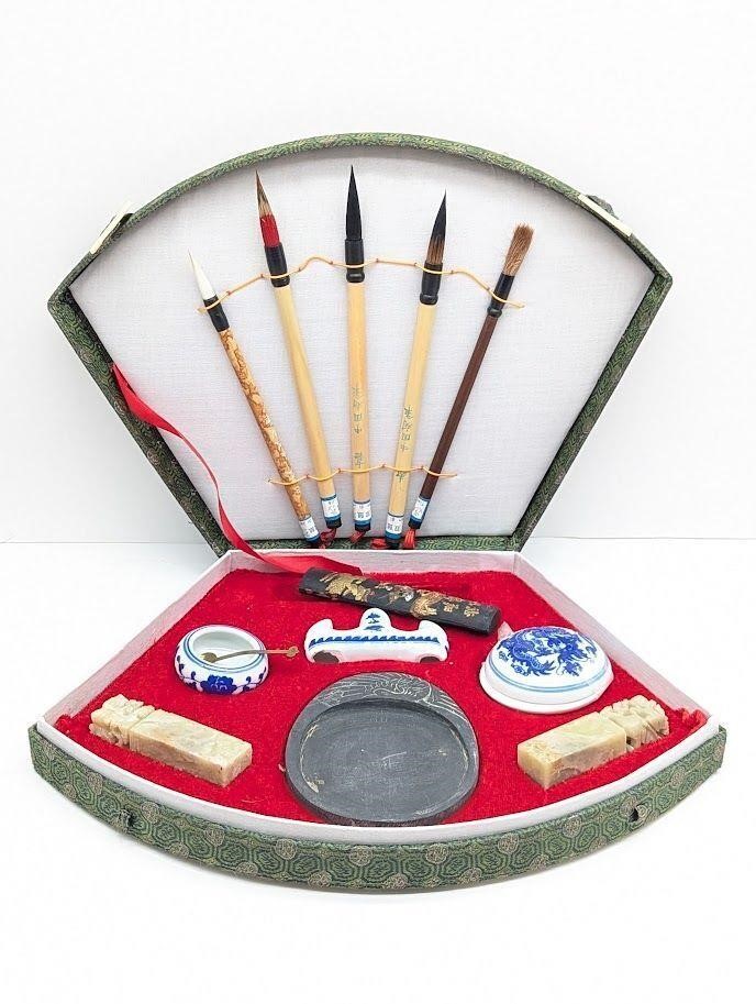 Oriental Calligraphy Writing Set Including Ink