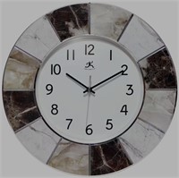 Marble look wall clock