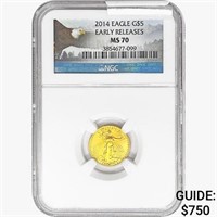 2014 $5 1/10oz. Gold Eagle NGC MS70 ER