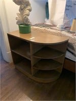PAIR OF MATCHING ROUNDED EDGE END TABLES WITH