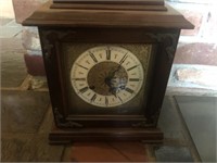 Hamilton 8-Day Mantle Clock with Mahogany Case
