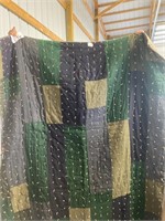 String Tied Wool Quilt 66" x 79"