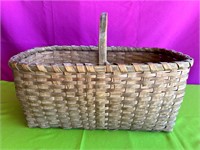 Antique Hand Made Taconic Basket w Handle 1800's