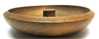 Center Piece Wood Bowl w/brass