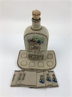 Playa Del Carmen Liquor Bottle w/shot Glass