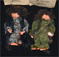 2 Tomtar & Troll Sweden Hand Made Trolls 1 Lot!