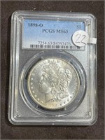 MS63 1898 - O Silver Morgan Dollar