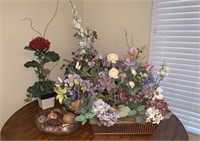 Dried Floral Arrangements w/ Pots