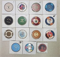 15 Sleeved Casino & Advertising Chips