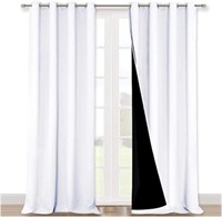 ULN - NICETOWN White Blackout Curtains for Living