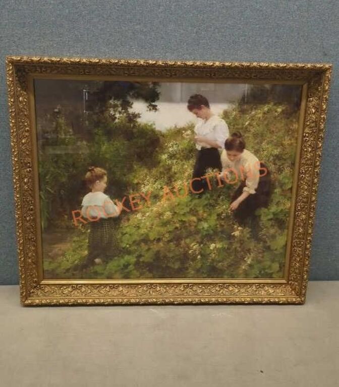 Vintage Hermann Seeger Flower Girls Art